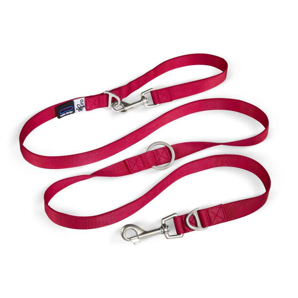 Curli Adjustable Leash Nylon Red