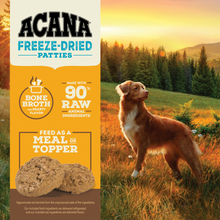 Load image into Gallery viewer, ACANA Freeze Dried Dog Food and Topper Grain Free High Protein Fresh and Raw Animal Ingredients FreeRun Chicken Recipe Patties
