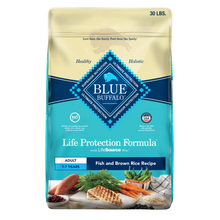 Load image into Gallery viewer, Blue Buffalo Life Protection Formula Adult Fish &amp; Brown Rice Recipe Dry Dog Food
