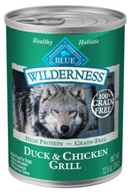 Load image into Gallery viewer, Blue Buffalo Wilderness High-Protein Grain-Free Duck &amp; Chicken Grill Adult Canned Dog Food
