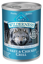 Load image into Gallery viewer, Blue Buffalo Wilderness High-Protein Grain-Free Turkey &amp; Chicken Grill Adult Canned Dog Food
