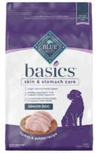 Load image into Gallery viewer, Blue Buffalo Basics Senior Skin &amp; Stomach Care Turkey &amp; Potato Recipe Dry Dog Food
