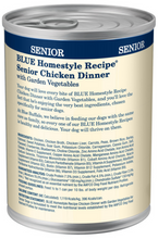 Load image into Gallery viewer, Blue Buffalo Homestyle Recipe Senior Chicken Dinner with Garden Vegetables Canned Dog Food
