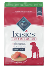 Load image into Gallery viewer, Blue Buffalo Basics Adult Skin &amp; Stomach Care Grain-Free Salmon &amp; Potato Recipe Dry Dog Food
