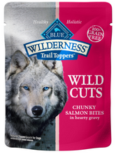 Load image into Gallery viewer, Blue Buffalo Wilderness Wild Cuts Trail Toppers Chunky Salmon Bites in Hearty Gravy Dog Food Pouches
