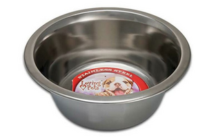 Loving Pets Quart Traditional Stainless Steel Dish Pet Bowl