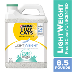 Tidy Cats Low Dust Clumping Cat Litter Lightweight Free & Clean Unscented Multi Cat Litter